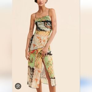 Urban Outfitters Wild Side Y2K Mesh Midi Dress size Large